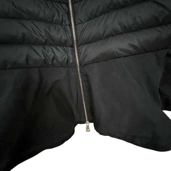 MONCLER Daurade Black Puffer Peplum Down Hooded Jacket Medium Size 2  AUTHENTIC - Picture 12 of 16